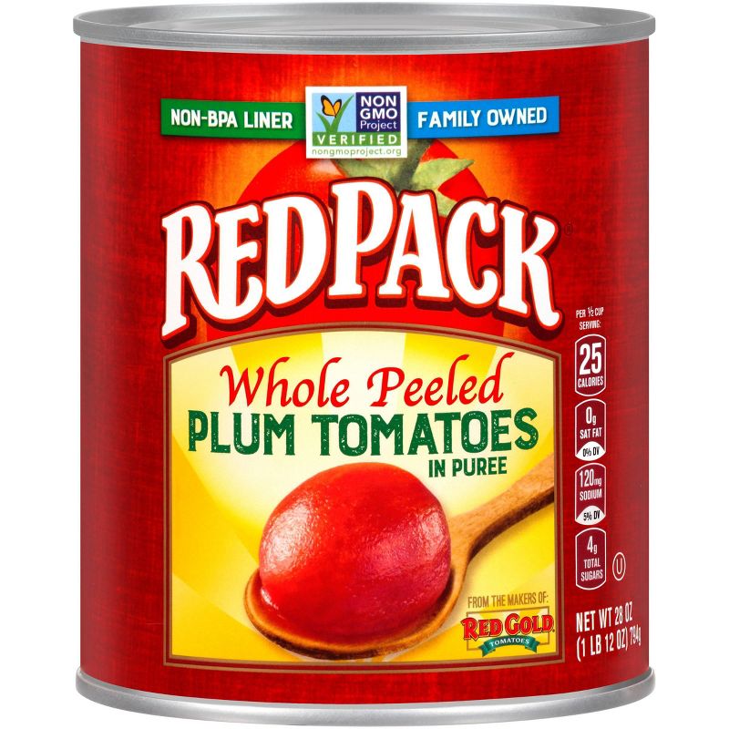 Red Pack Canned Whole Peeled Tomatoes 28oz