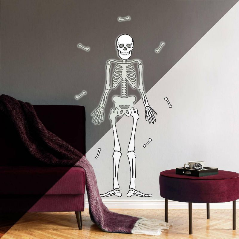 Skeleton Glow in the Dark Peel and Stick Giant Wall Decal - RoomMates