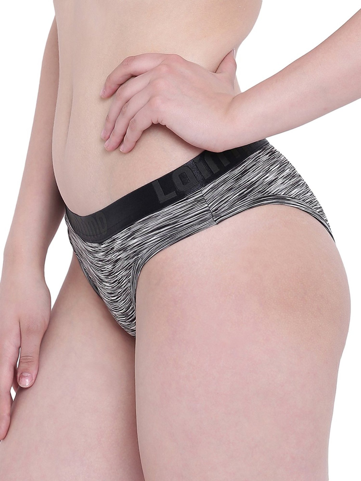 La Intimo Grey & Black AquaChick Bikini Panty
