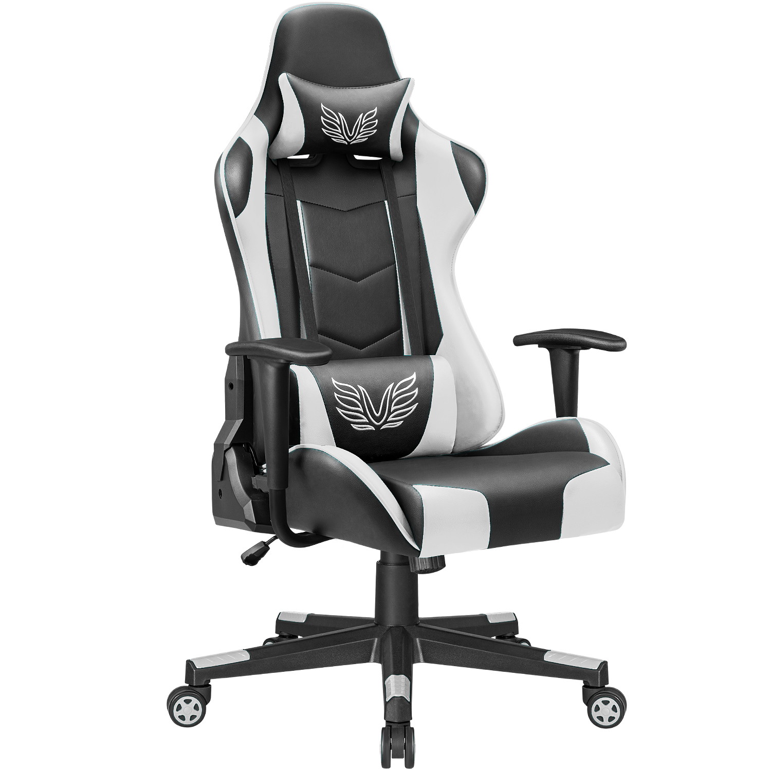 Homall Gaming Chair High Back Adjustable Height Racing Style Computer Chair with Headrest and Lumbar Support (Blue)