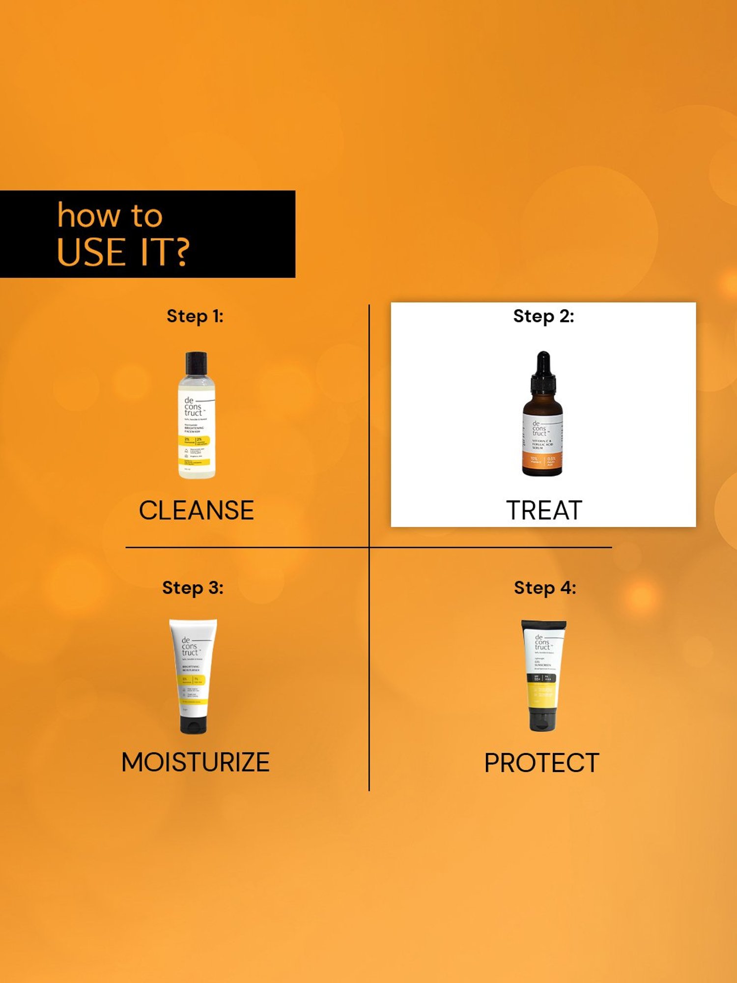 Deconstruct Vitamin C Serum with 10% Vitamin C & 0.5% Ferulic Acid - 30 ml