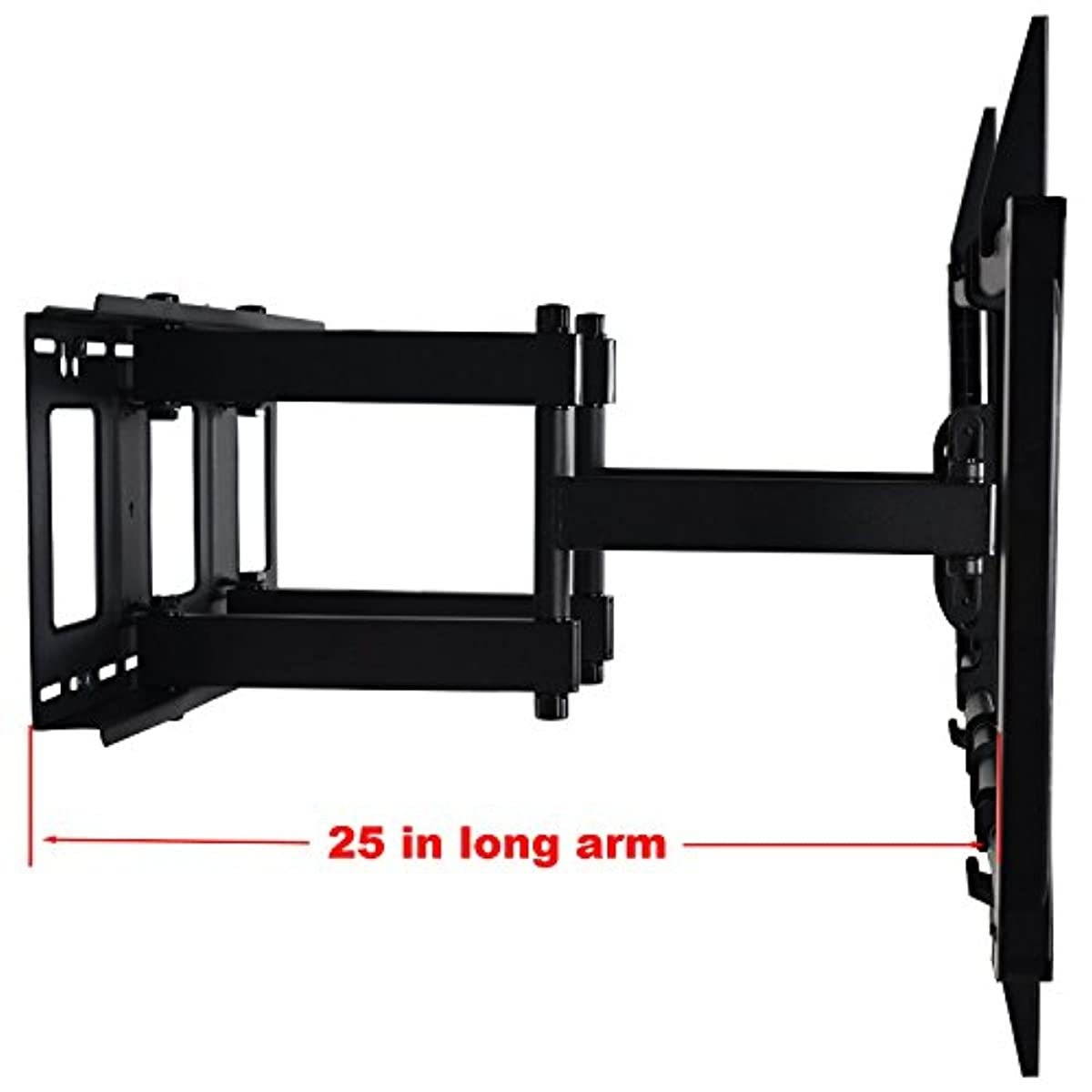 VideoSecu Articulating TV Mount Large Big Heavy Duty Swivel Tilt Wall Mount Bracket for Most 60" 62" 65" 70" 75" 78" 80", Some Models up to 85" 90" LED LCD Plasma TV- Dual Arm pulls Out up to 25" 1YE