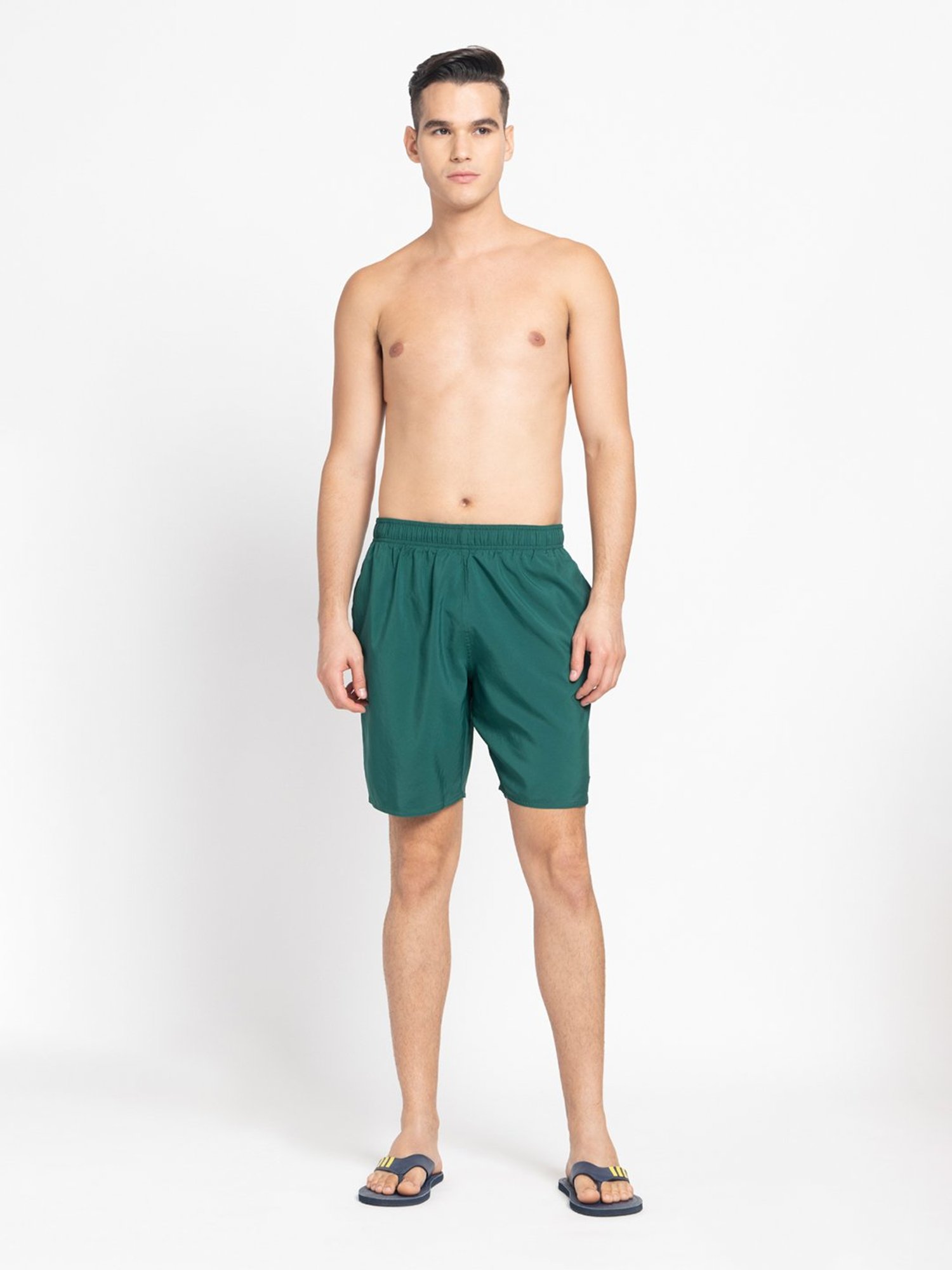 adidas CLX Classics Green Regular Fit Swim Shorts