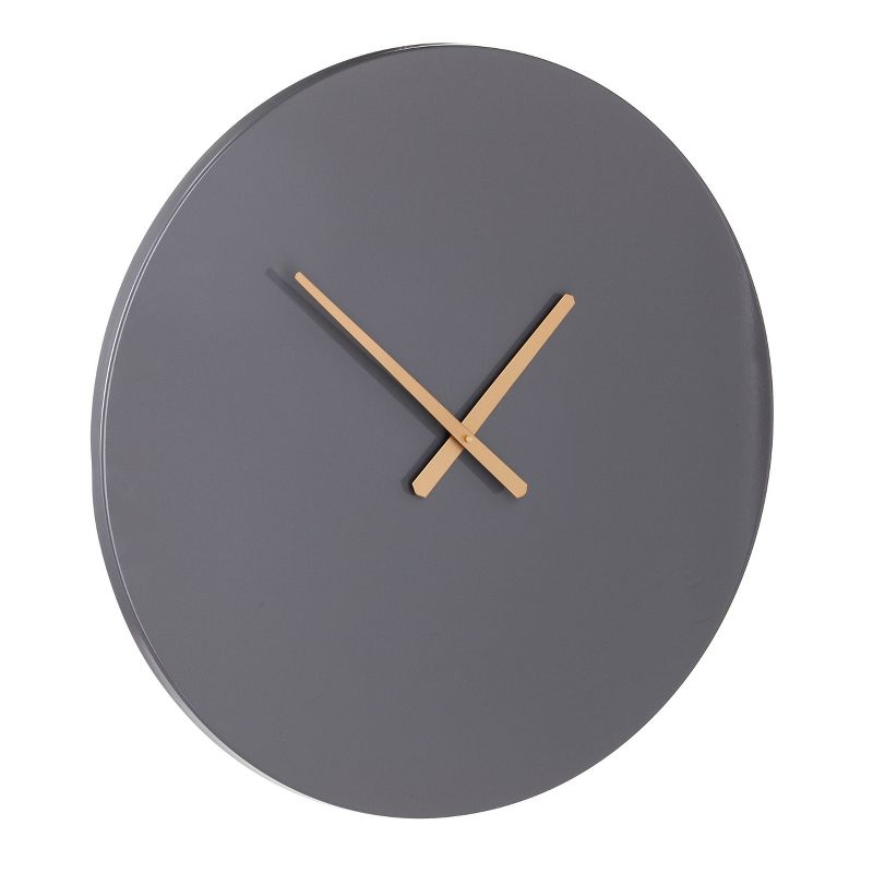 25" x 25" Pisto Decorative Wall Clock Gray - Southern Enterprises