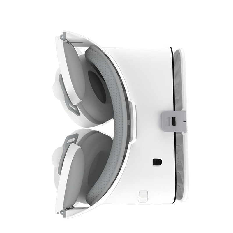 Bluetooth Wireless VR Virtual Reality 3D Glasses Goggles Headset with Remote for Smartphones Google 3d Box - white