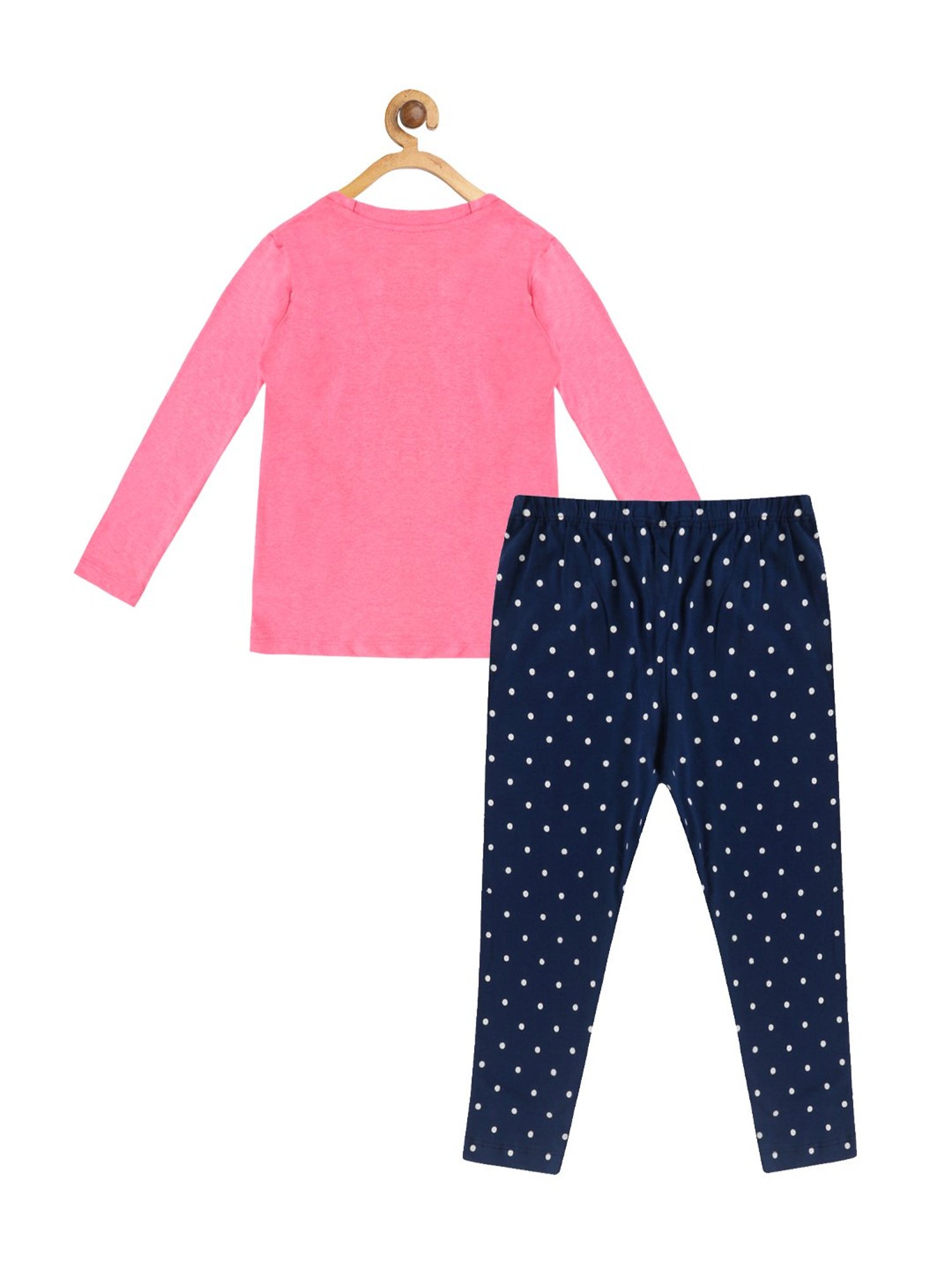 Berrytree Organic Girls Blue Cotton Clouds Print Night Suits