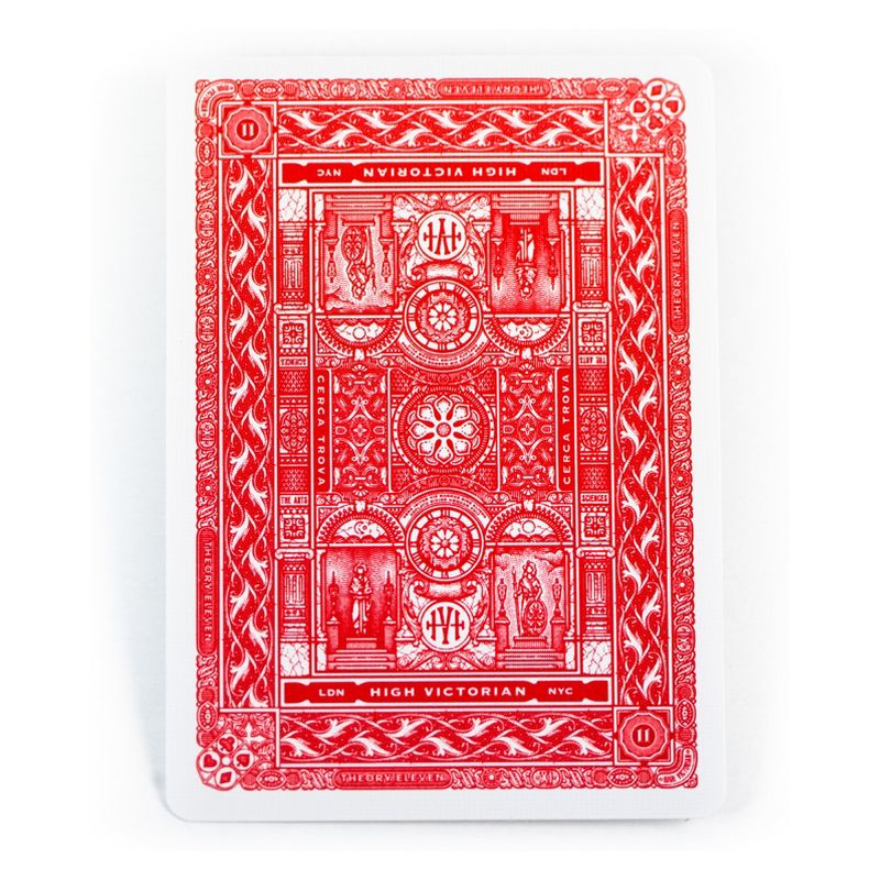 High Victorian Playing Cards Red