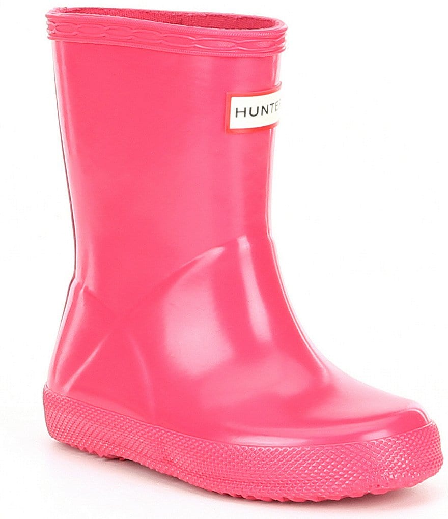 Hunter First Gloss Kids' Waterproof Rain Boots (Infant)