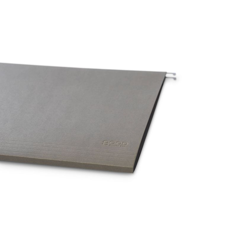 6ct Hanging Files with Tab Set Letter Size Charcoal - Good Office Day