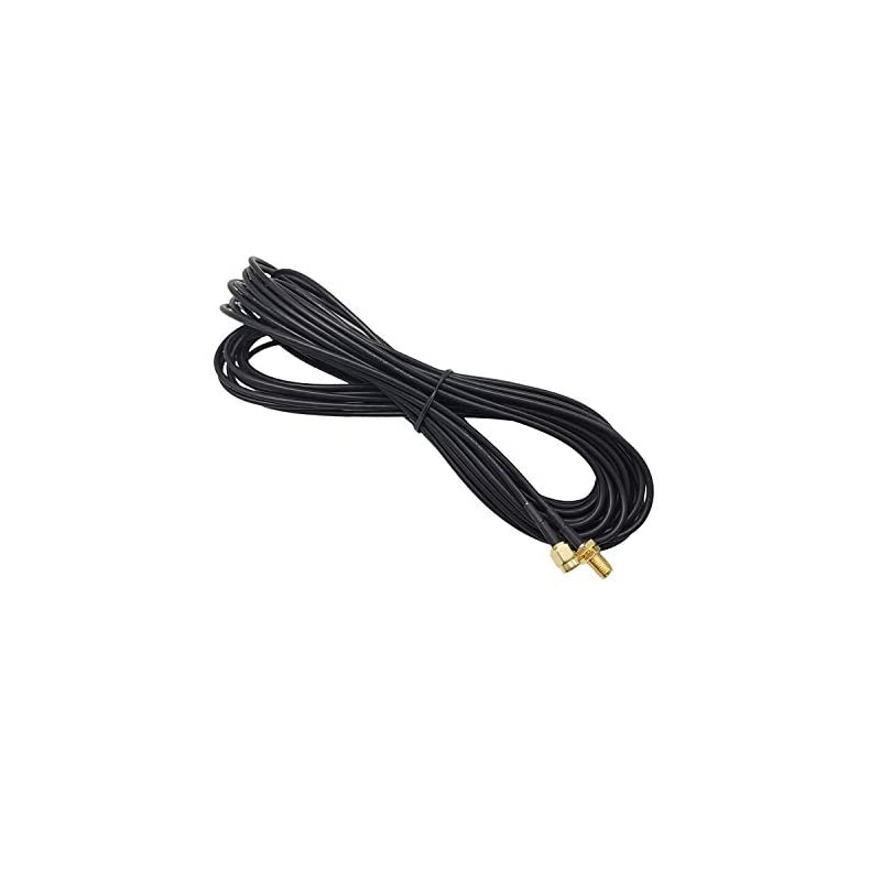 RP-SMA Male to Female WiFi Antenna Connector Extension Cable Black (10ft)