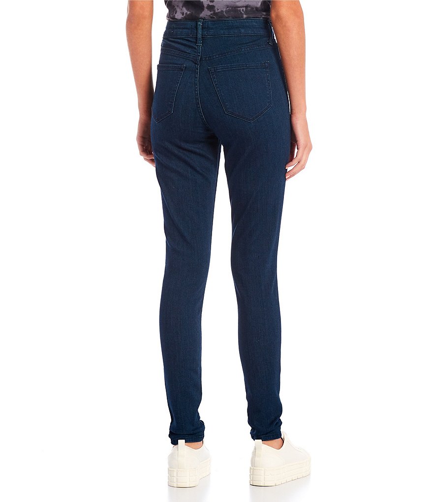 Frayed High Rise Skinny Jeans