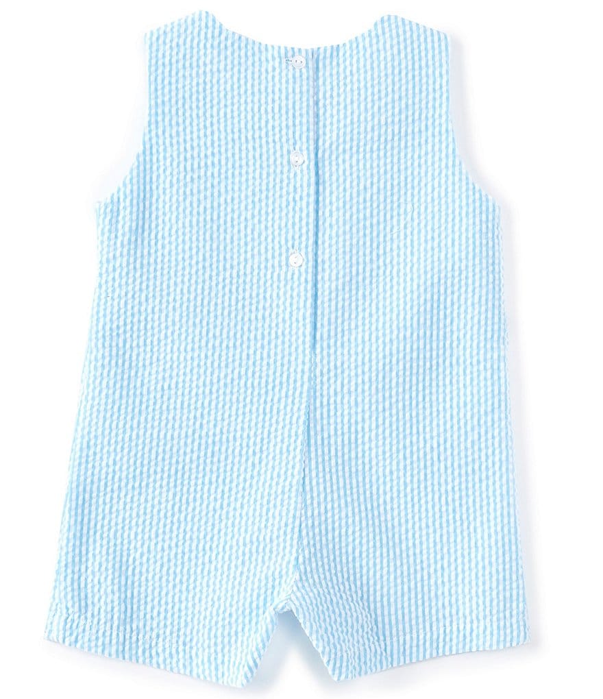 Petit Ami Baby Boys 3-24 Months Narwhal-Appliqued Seersucker Jon Jon Shortall