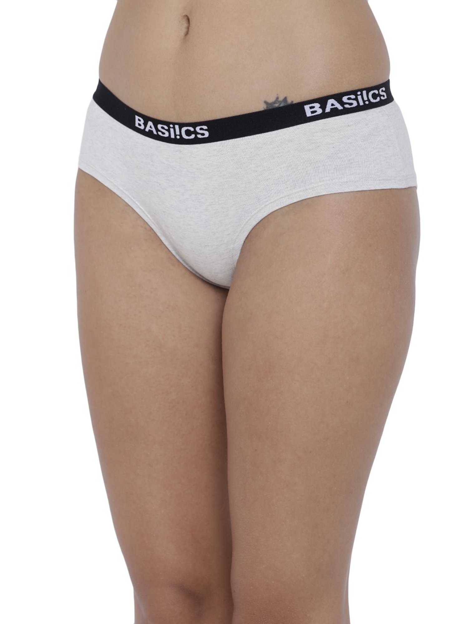 BASIICS by La Intimo Off White Melange Bikini Panty