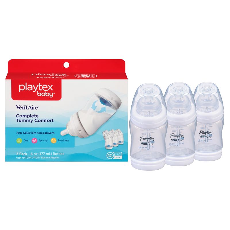 Playtex Baby VentAire Complete Tummy Comfort 6oz 3pk Baby Bottle