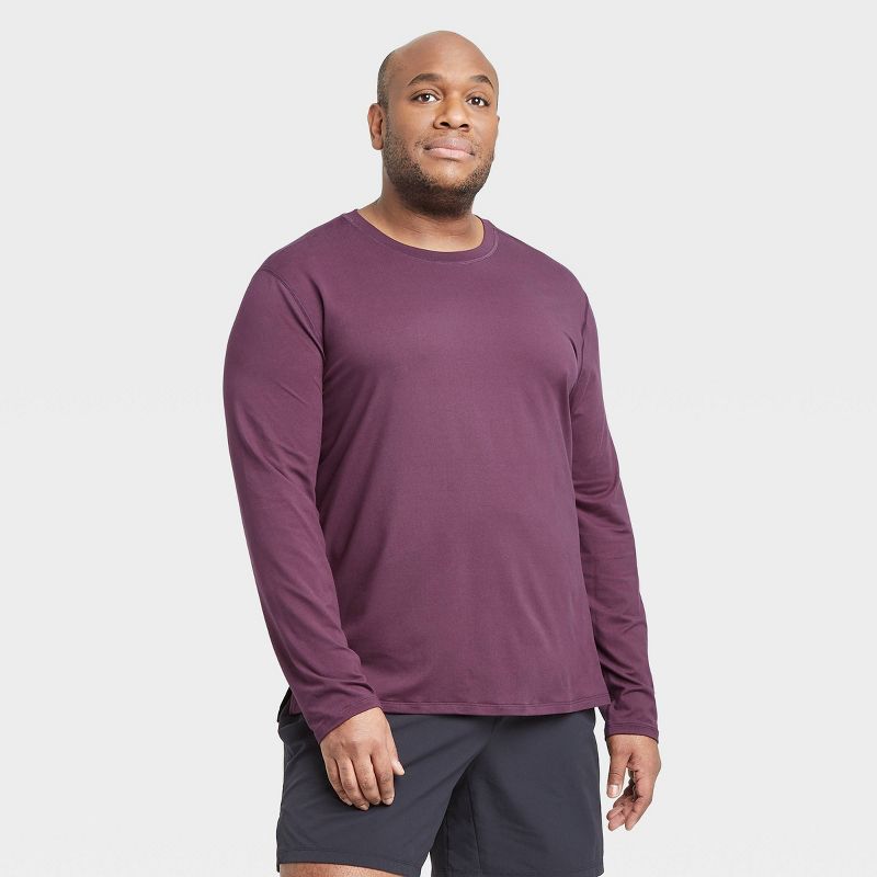 Men's Long Sleeve Performance T-Shirt - All in Motion™ Purple XXL