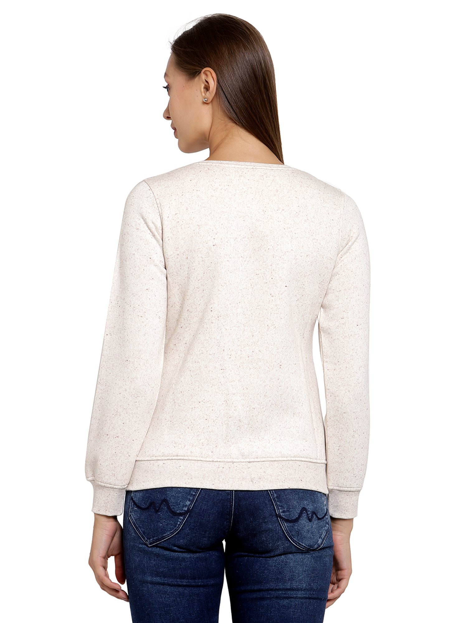 Juelle Off White Round Neck Sweatshirt