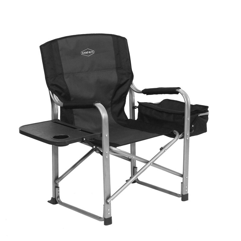 Kamp-Rite Outdoor Camp Folding Director's Chair with Table, Cooler, and Opener