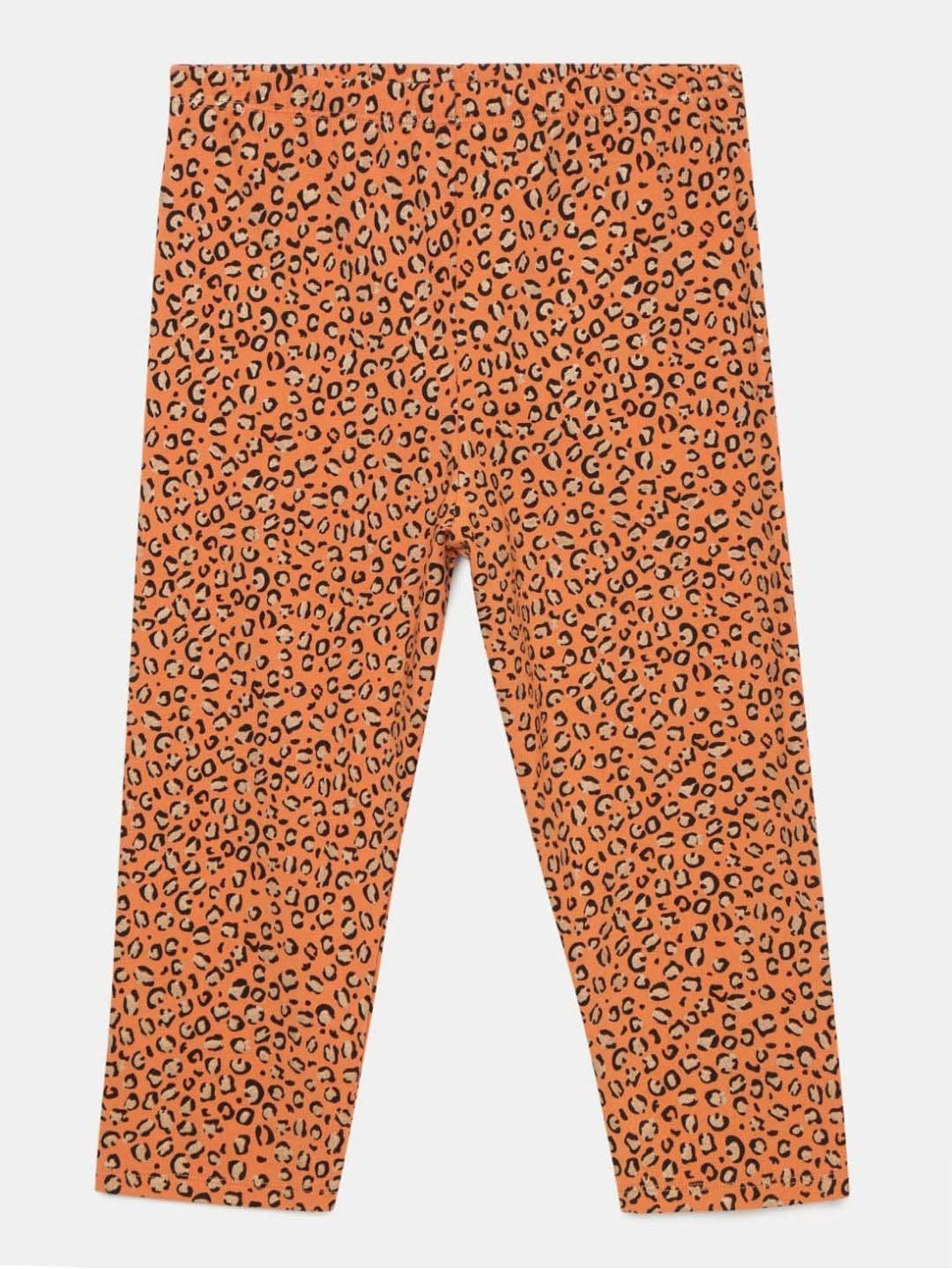 Jockey Kids Pink & Grey Cotton Printed Leggings (Pack of 2) - Assorted