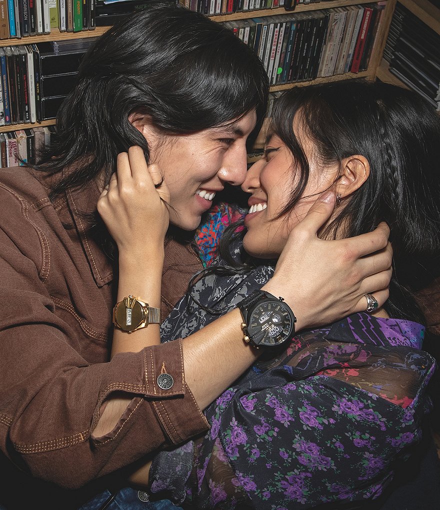 Diesel Baby Chief Digital Gold-Tone Stainless Steel Watch