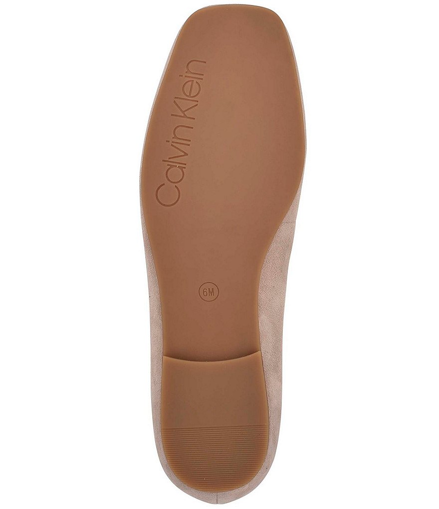 Calvin Klein Fancy Suede Square Toe Penny Loafers