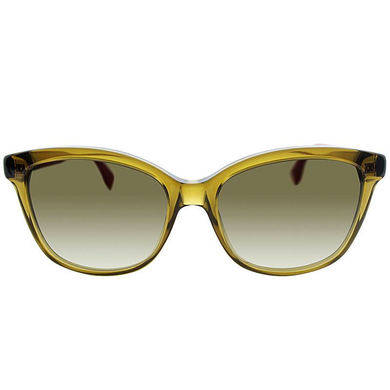 Fendi  MQZ Unisex Rectangle Sunglasses Crystal Brown 55mm