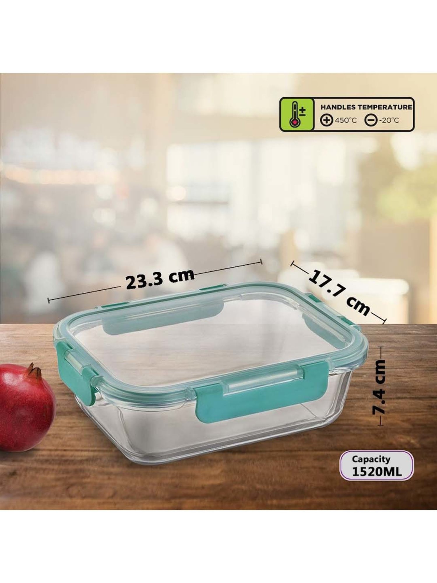 Allo Borosilicate Glass Containers with Lids Microwave Safe Container for Glass Storage Containers