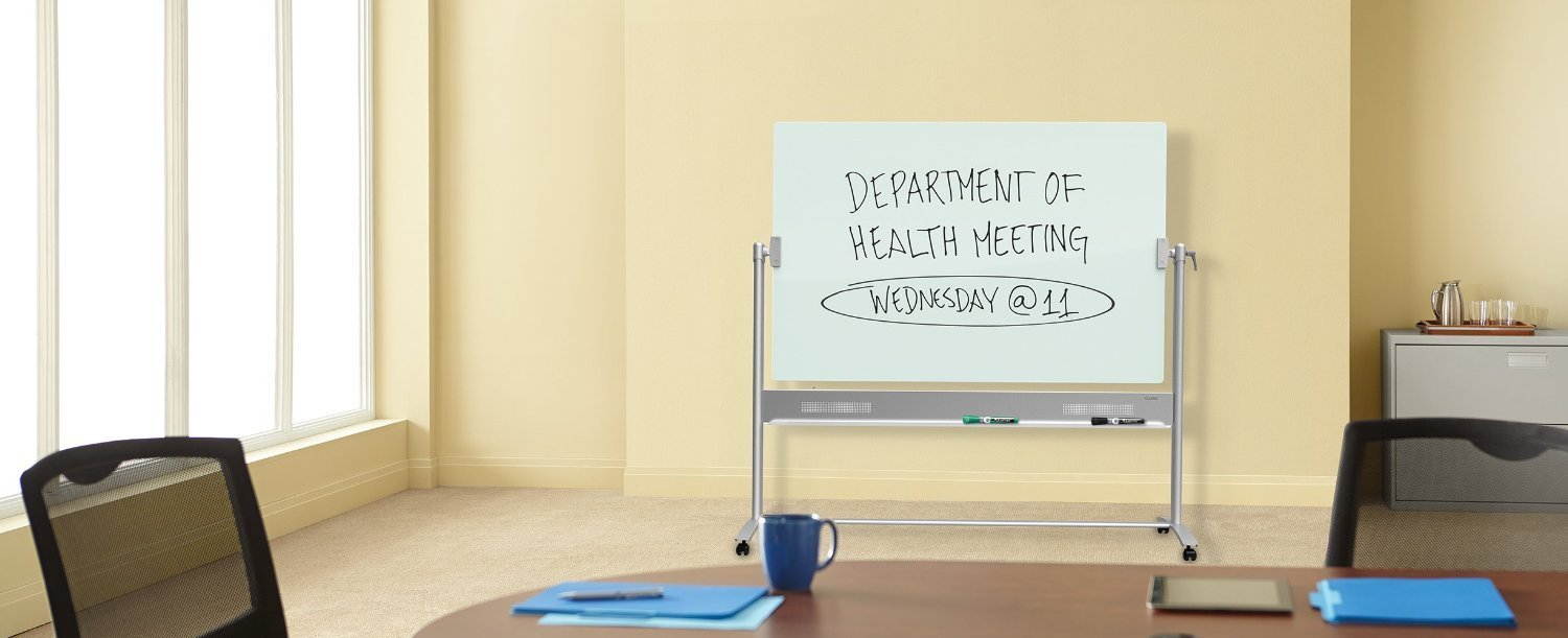 Quartet Infinity Glass Magnetic Dry Erase Mobile Easel, 4 X 3-Feet