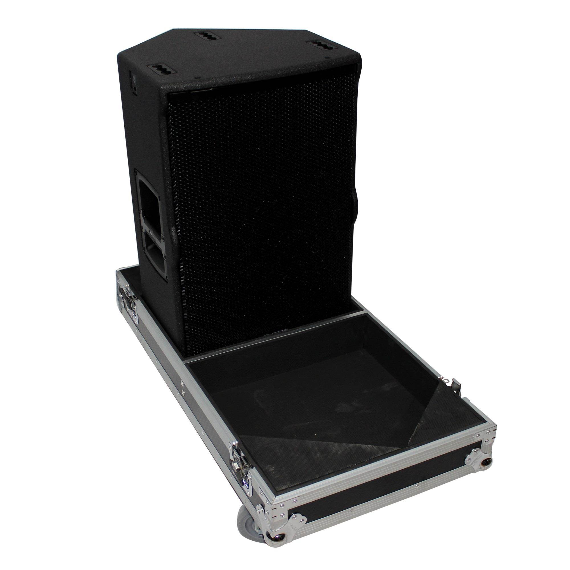 Fits 2x X-RCF-TT25-AX2W II High Definition Two-Way Speaker Flight Case with 4 inch Wheels