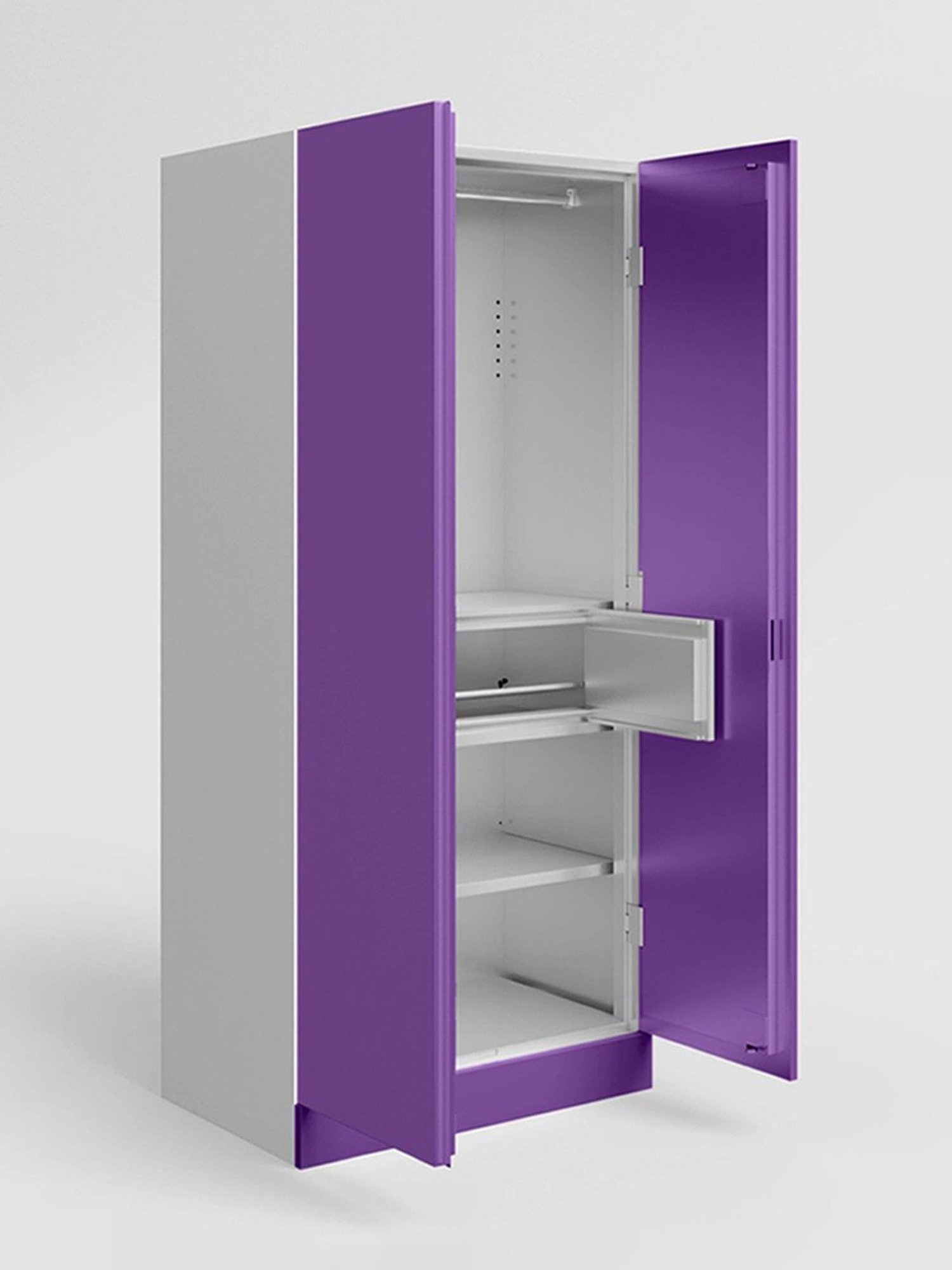 Godrej Interio Ewa Brown Engineered Wood 4 Door Wardrobe