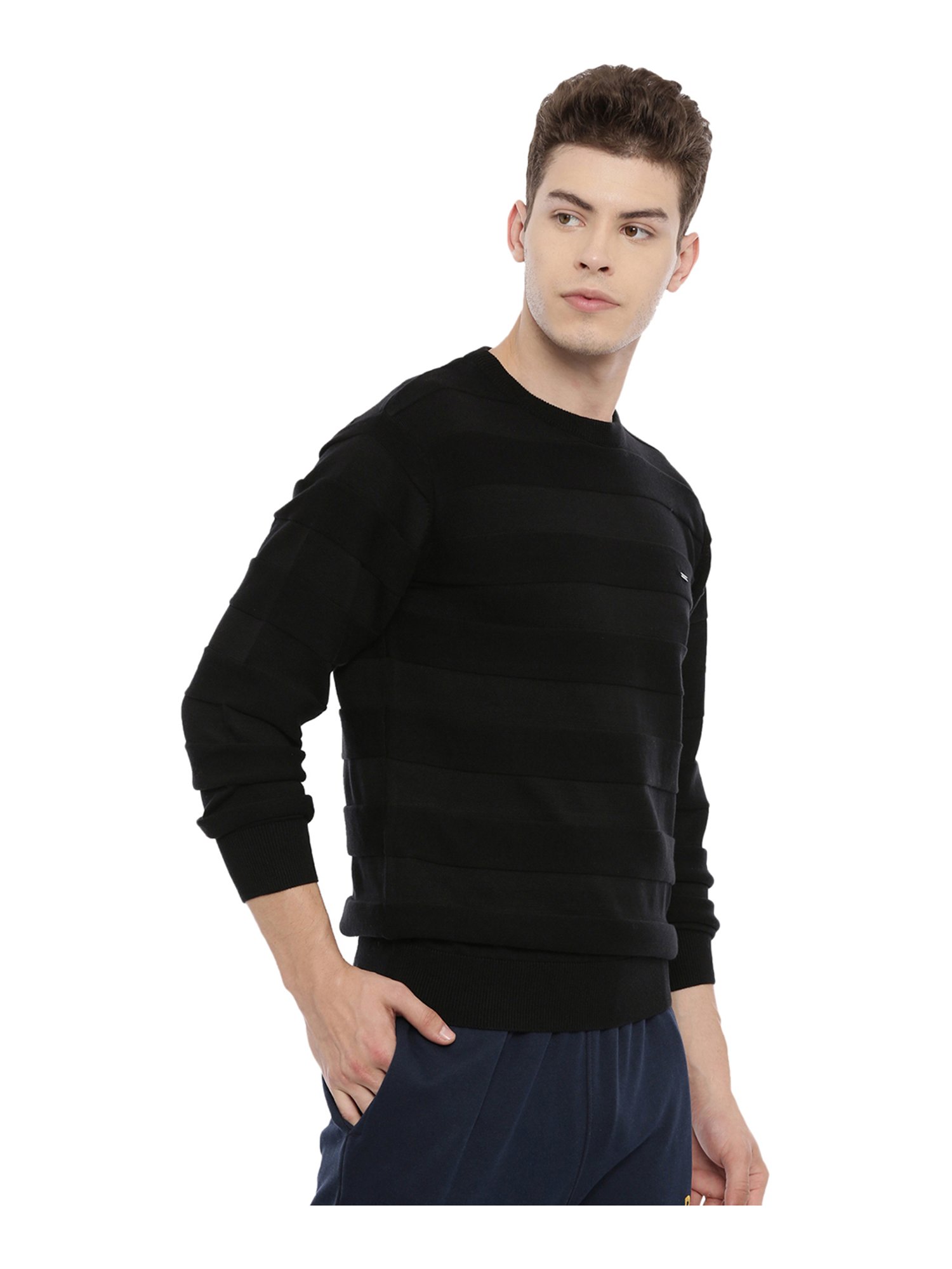 Proline Black Round Neck Sweater