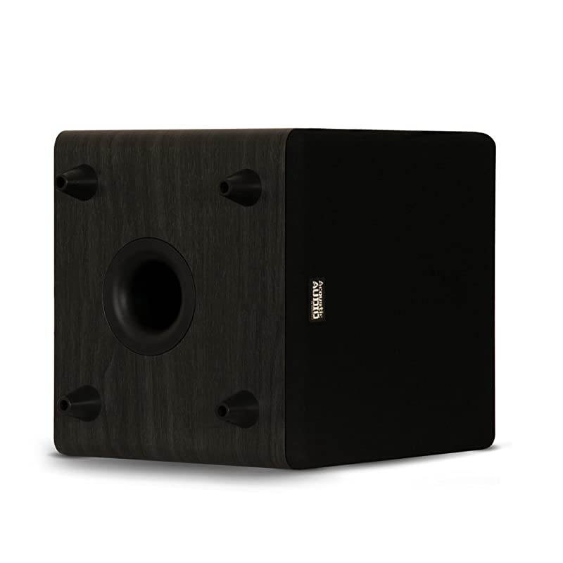 Audio PSW400-10 Home Theater Powered 10" LFE Subwoofer Black Front Firing Sub