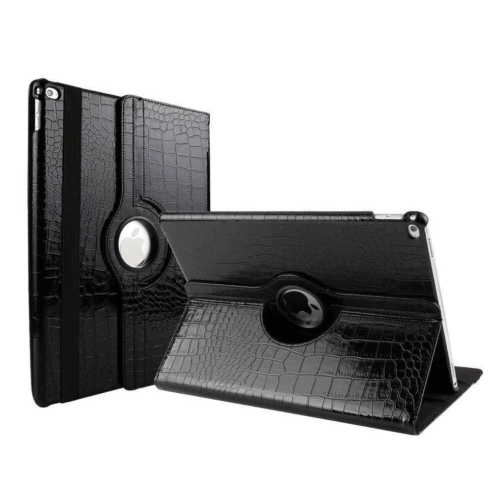 iPad Case 9.7 inch Air 2 Cover,Dream Wings 360 Degrees Rotating Folio Stand Slim Screen Protective Smart Case Cover for Apple iPad Air 2 9.7 inch Tablet(iPad Air 2, Black)