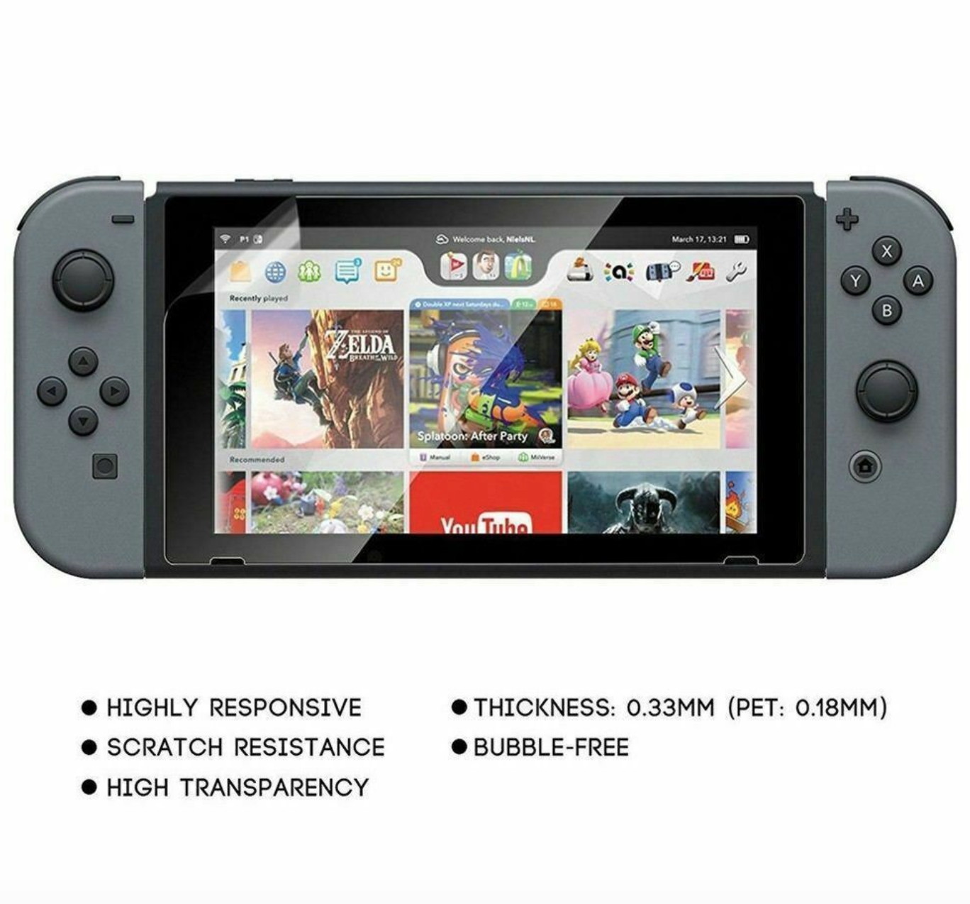 Accessories Case Bag+Shell Cover+Charging Cable+Protector for Nintendo Switch