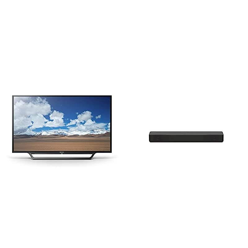 KDL32W600D 32Inch HD Smart TV Black with 21ch Sound Bar with Builtin Subwoofer and Bluetooth