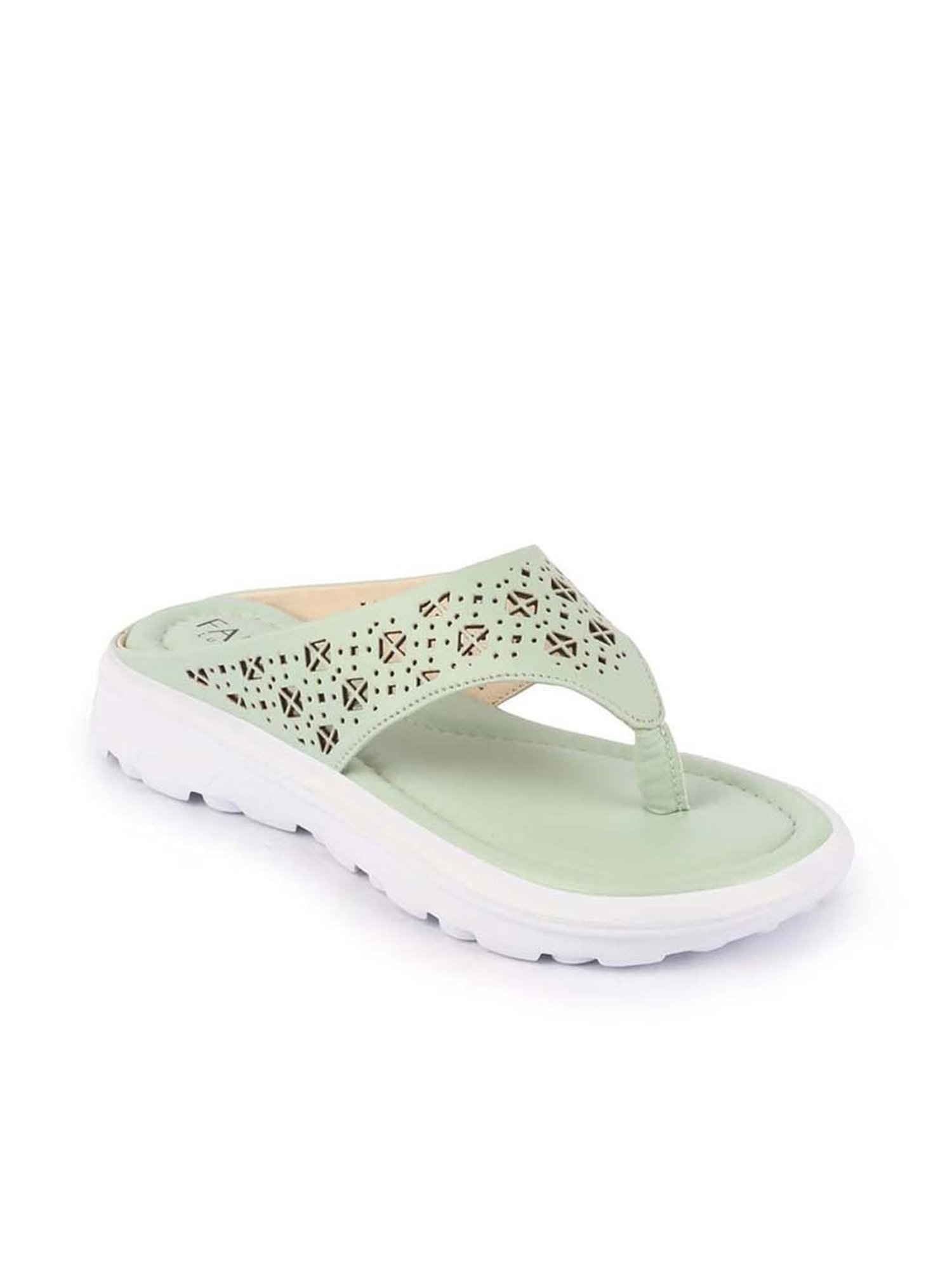 Fausto Women's Green Thong Sandals