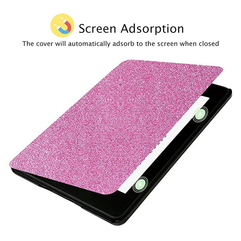 PU Leather Case for All-new Kindle Paperwhite (10th Gen - 2018 Release only&mdash;Will Not fit Prior Gen Kindle Devices), Shinning Pink