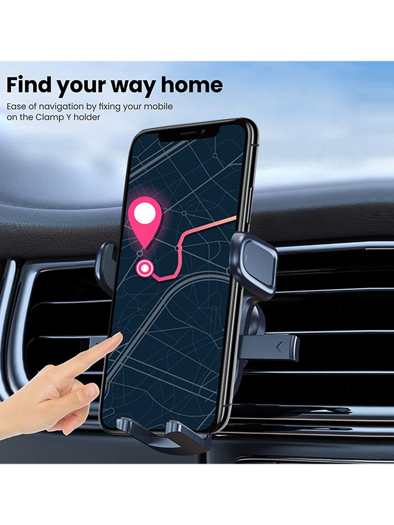 GRIPP Magic Stand Compatible for All Mobile Phones Devices (Black)