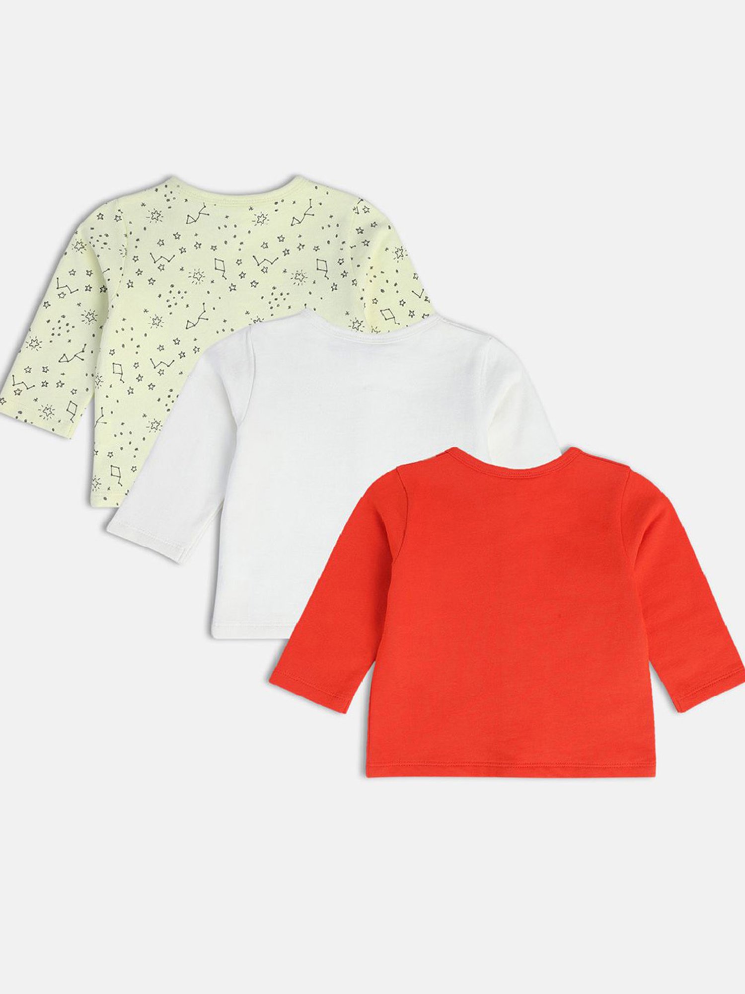 MINIKLUB Kids Multicolor Printed Full Sleeves Jhablas (Pack Of 3)