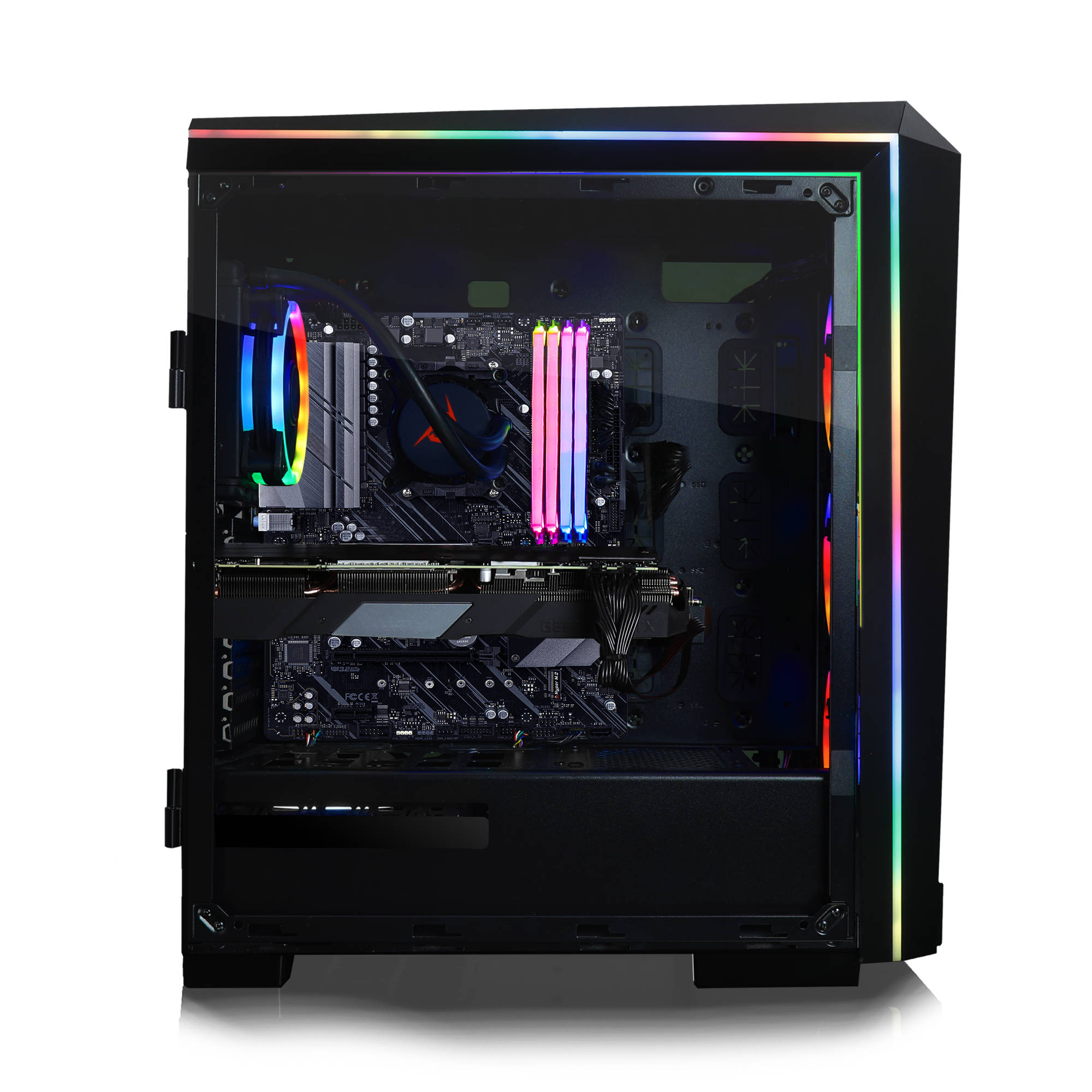 CLX SET Gaming Desktop - AMD Ryzen 7 3800X Processor, 64GB DDR4 Memory, NVIDIA GeForce RTX 3080 Graphics, 1 TB SSD, 6 TB HDD, WiFi, Windows 10 Home 64-bit