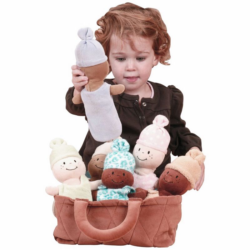 Creative Minds Basket of Soft Babies with Removable Sack Dresses