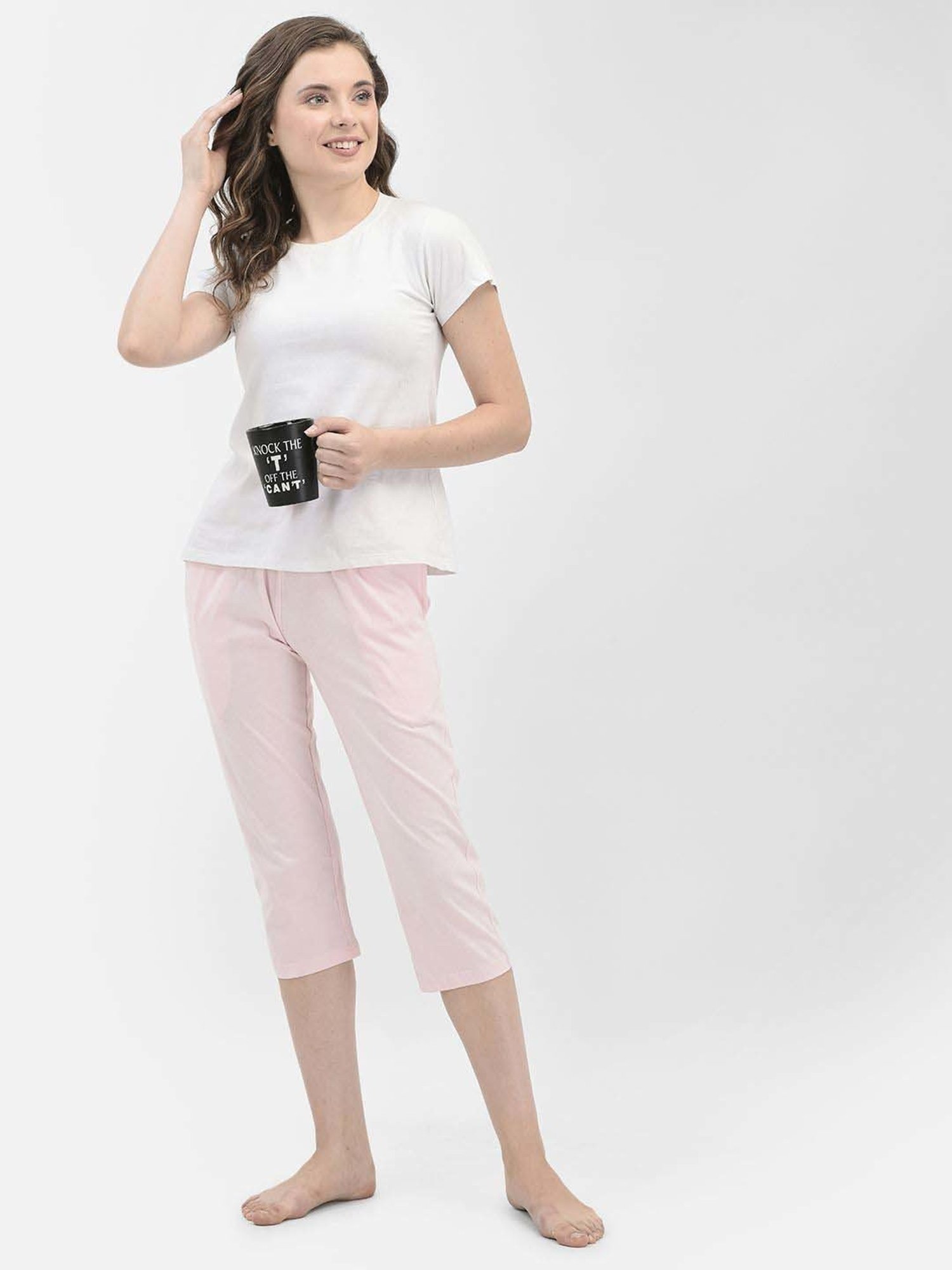 Crimsoune Club Pink Mid Rise Capris