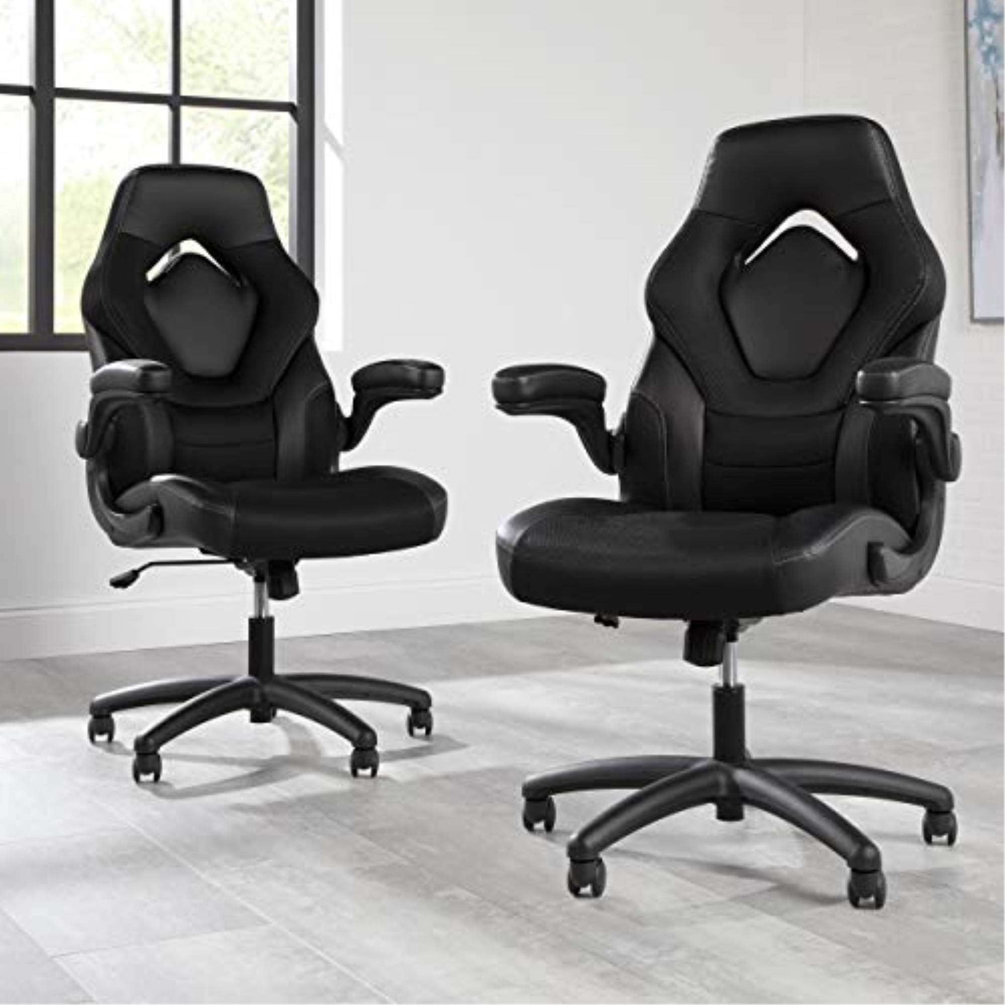 Essentials Collection Racing Style Gaming Chair, in Black (ESS-3085V2-BLK)