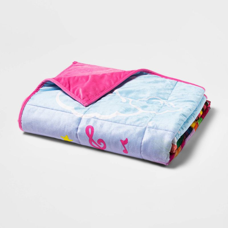 Trolls Standing on Rainbows Weighted Blanket