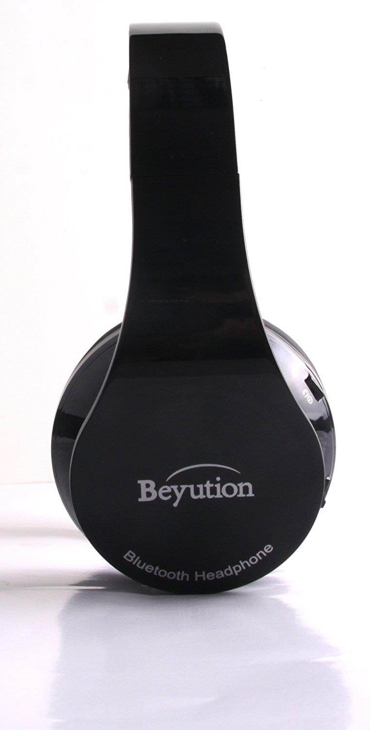 Beyution Hi-Fi Stereo Bluetooth Headphones Best audio Performance Over-ear Bluetooth Headset for Apple Iphone 7 6 5s 5c 5 iPAD Ipod iTouch MAC SAMSUNG S5 S4 S3 Note5 Cell Phone and tablet(BT513-black)