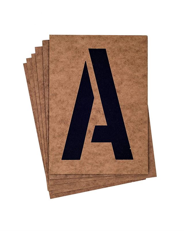 Westcott LetterCraft 8" Capital Letters and Numbers Oil Board Stencil Kit