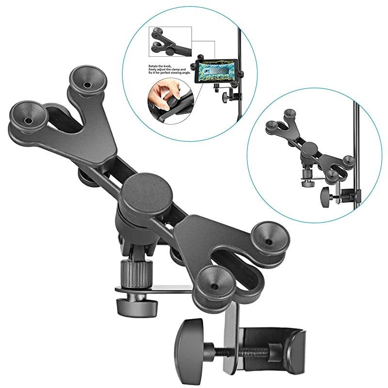 611 inches Adjustable Music Mic Microphone Stand Tablet Mount with 360 Degree Swivel Holder for Apple iPad Pro Air Mini Google Nexus Samsung Galaxy