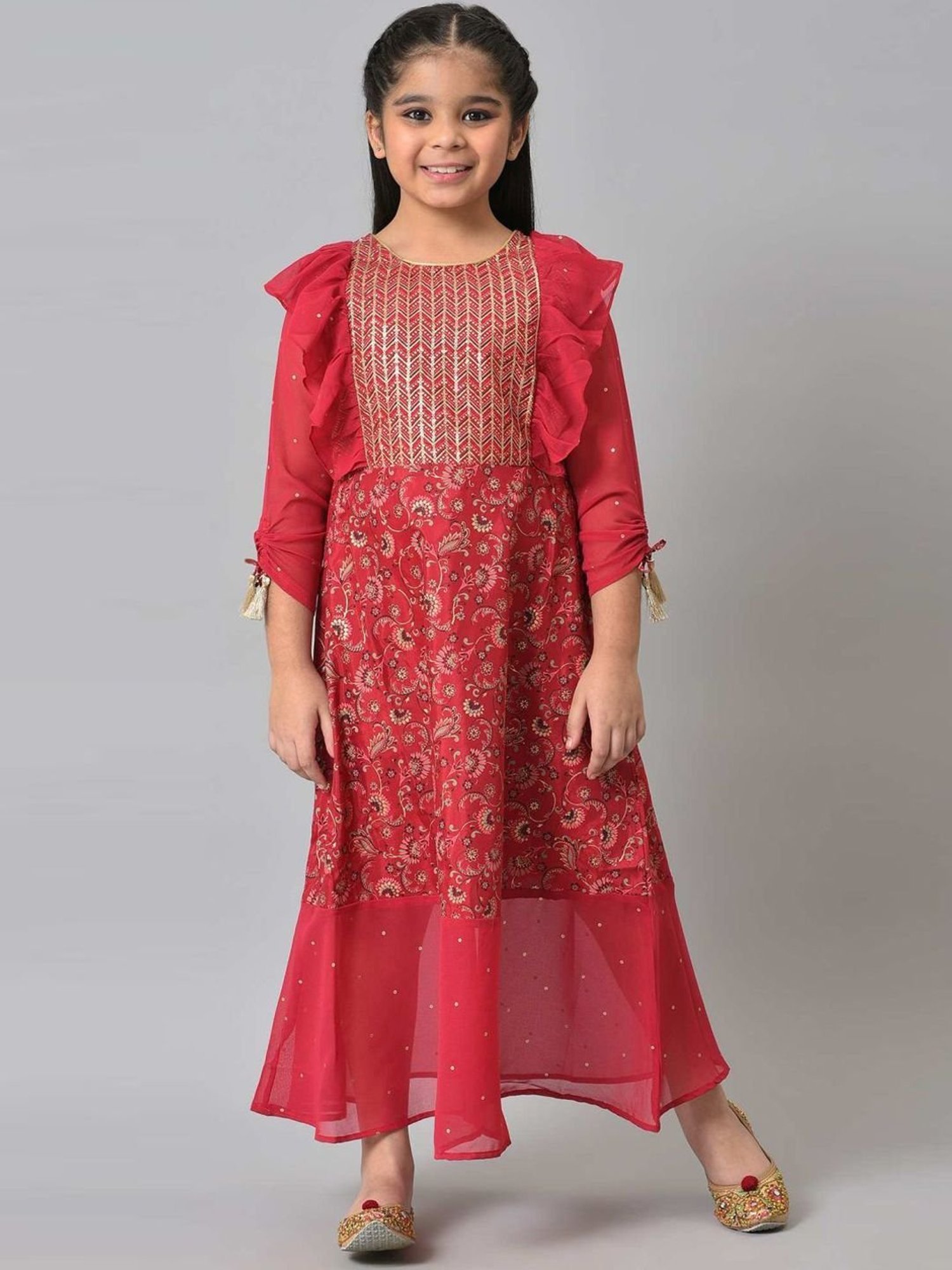 Aurelia Kids Pink Floral Print Dress