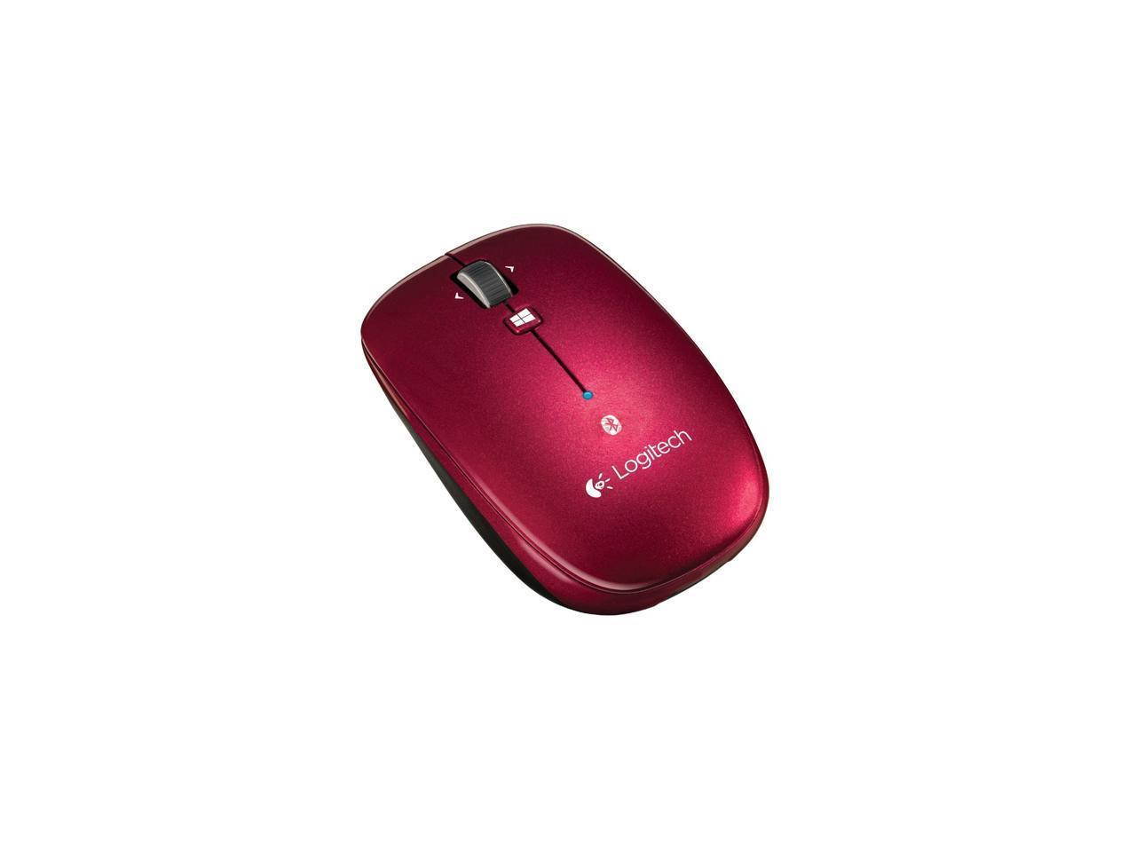 Logitech M557 910-003971 Black 6 Buttons Tilt Wheel Bluetooth Bluetooth Wireless Optical 1000 dpi Mouse - Red