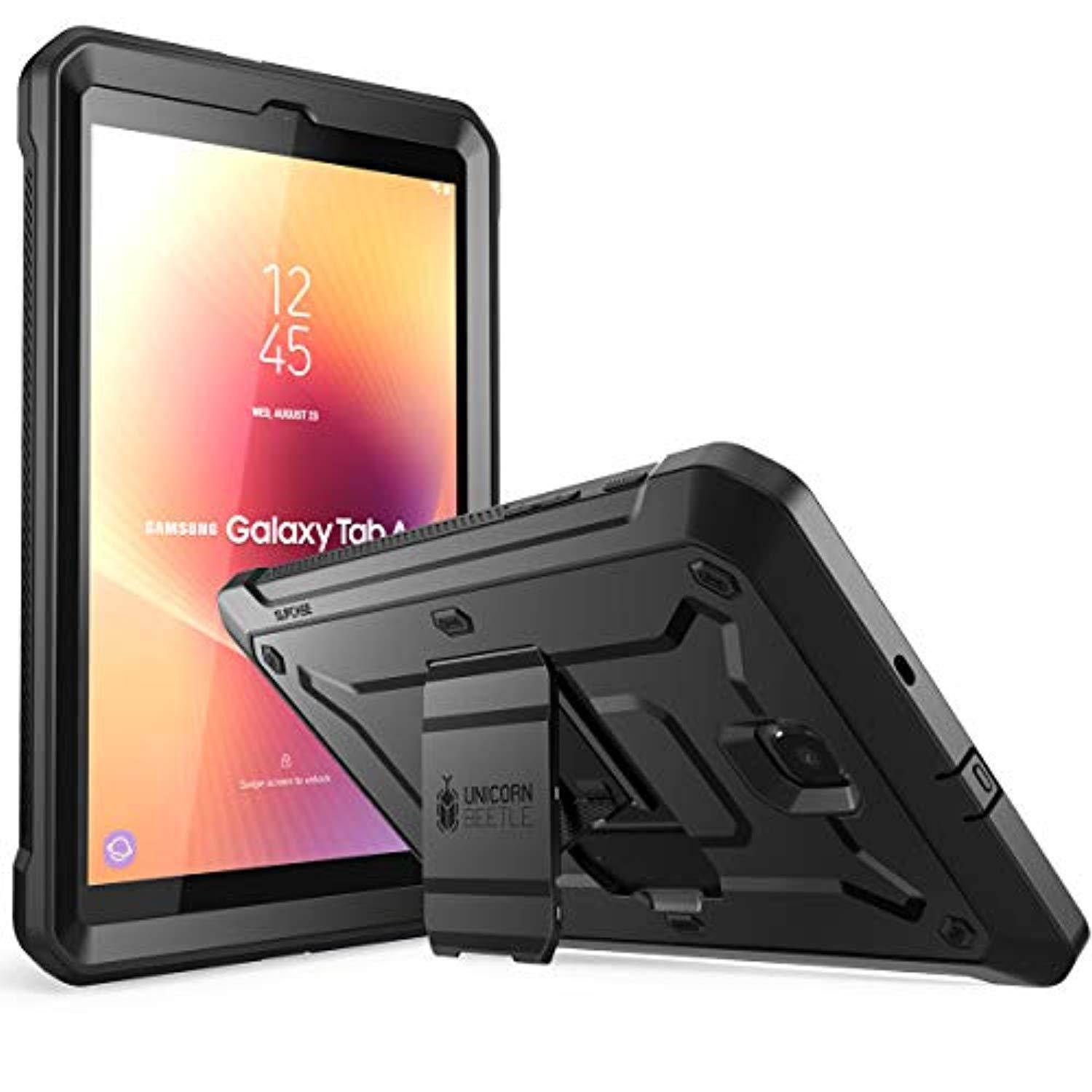 galalxy tab a 8.0 case 2018, supcase with built-in screen protector [unicorn beetle pro series] full-body hybrid rugged kicksta