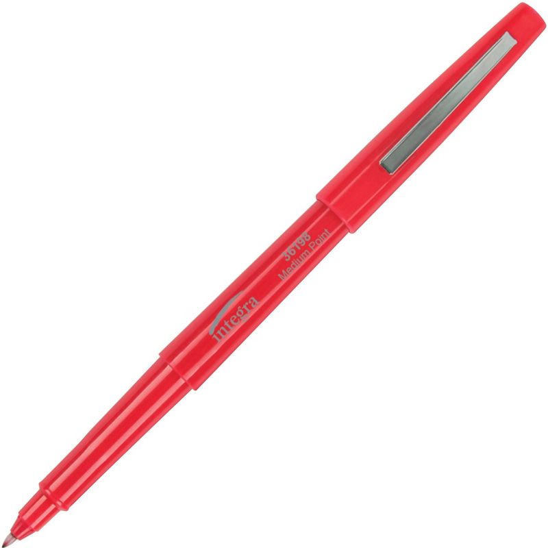 Integra Resin Tip Pen Med Pt Red Barrel/RD Ink 36198